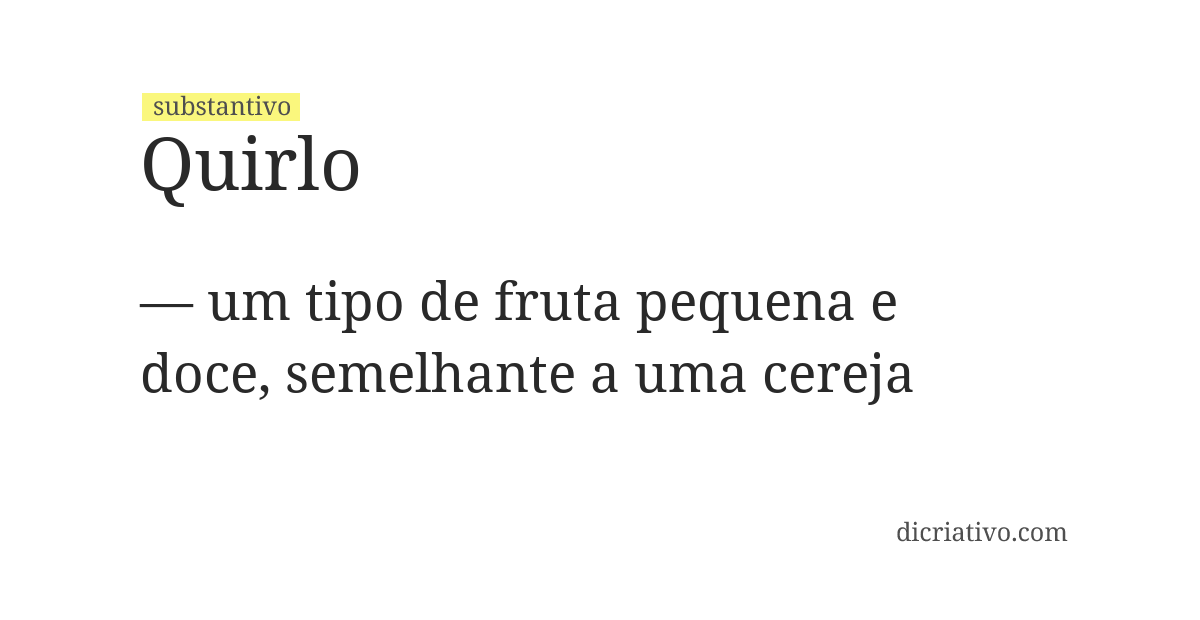 Significado de quirlo