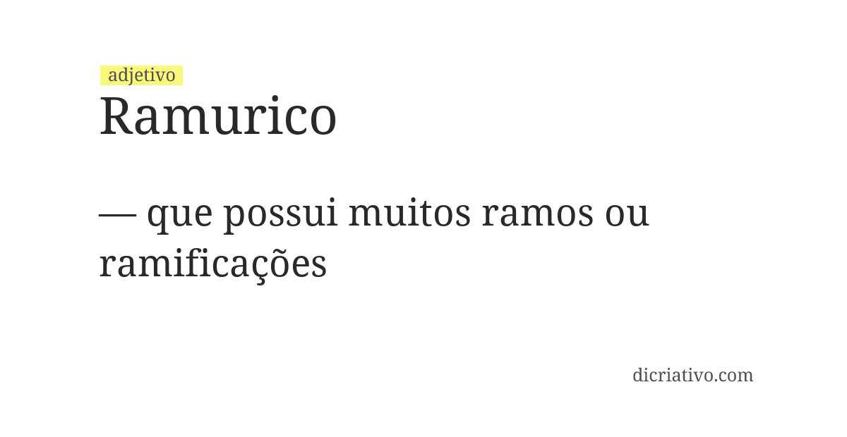 Significado de ramurico