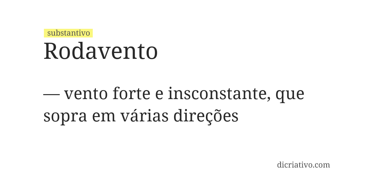 Significado de rodavento