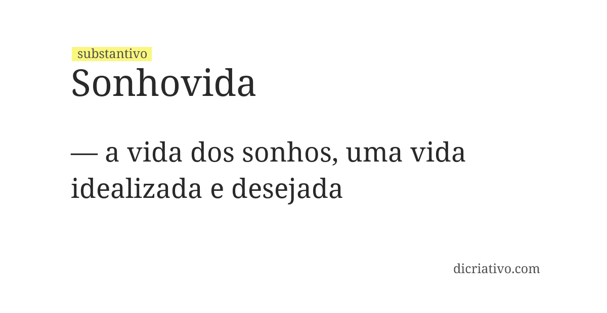 Significado de sonhovida