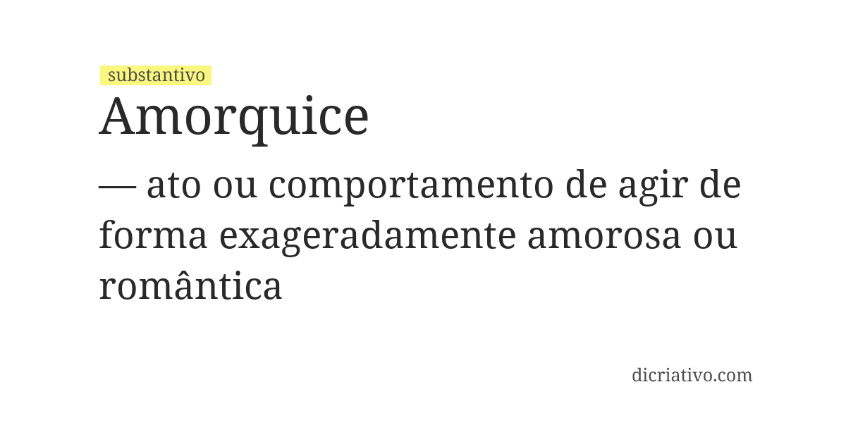 Significado de amorquice