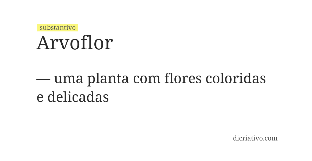 Significado de arvoflor