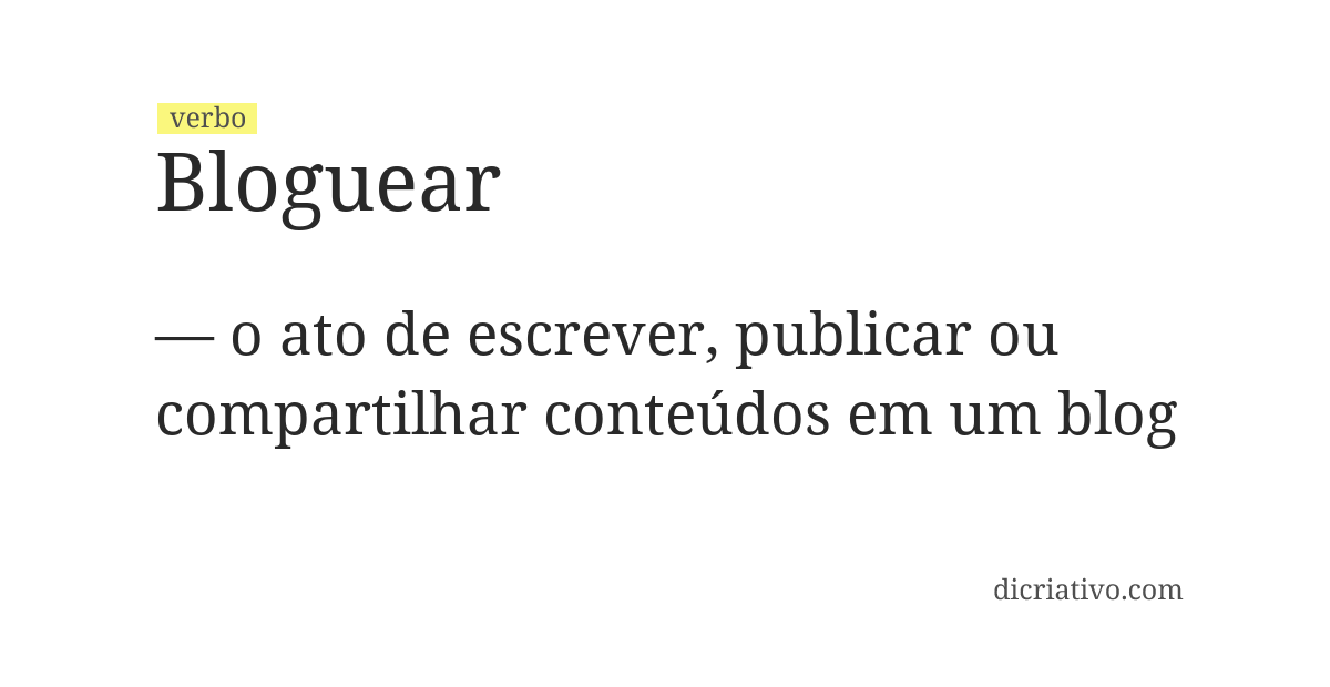 Significado de bloguear