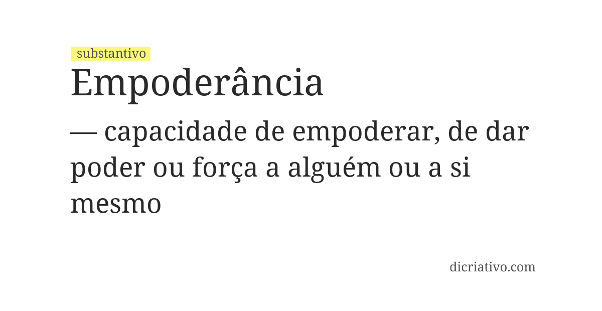 Significado de empoderância