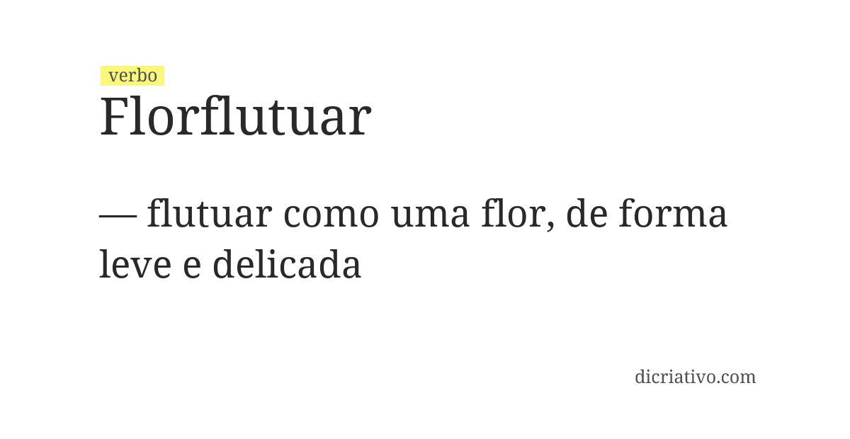 Significado de florflutuar