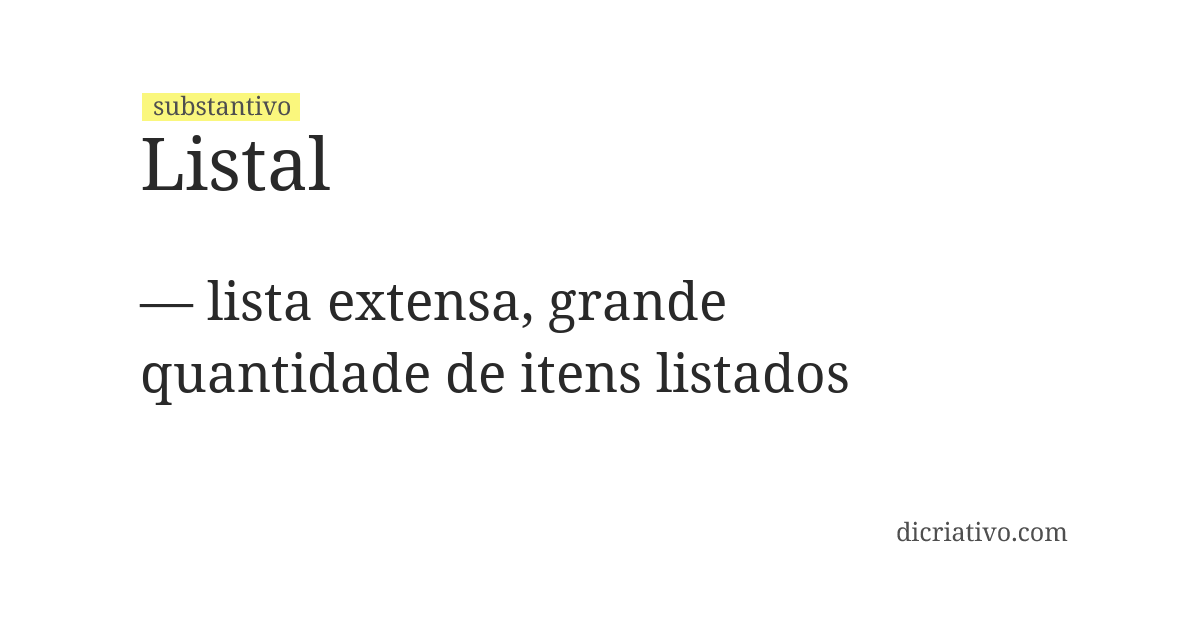 Significado de listal