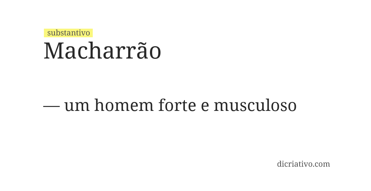 Significado de macharrão