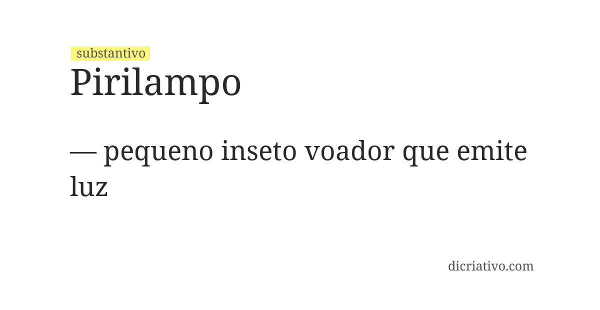 Significado de pirilampo