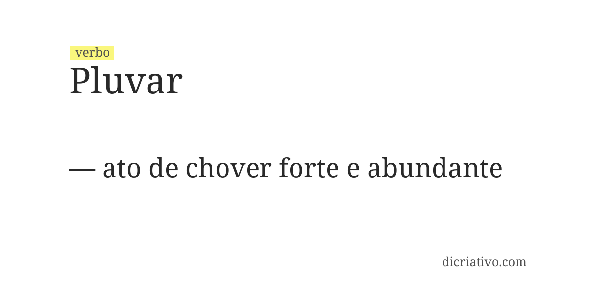 Significado de pluvar