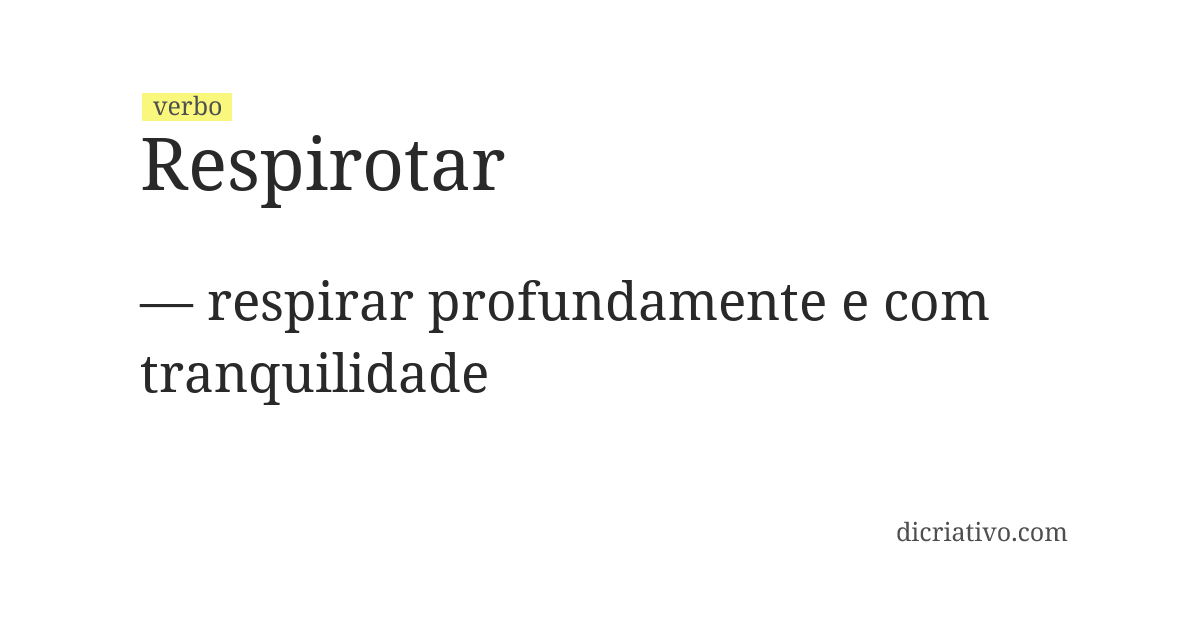 Significado de respirotar