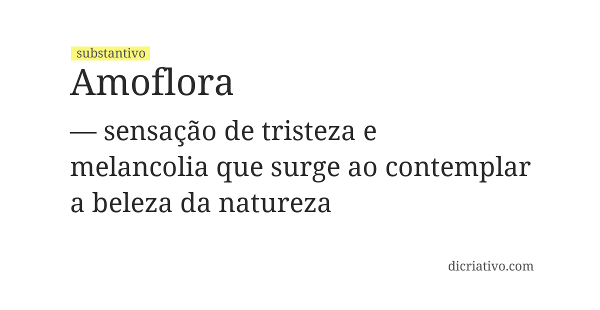 Significado de amoflora