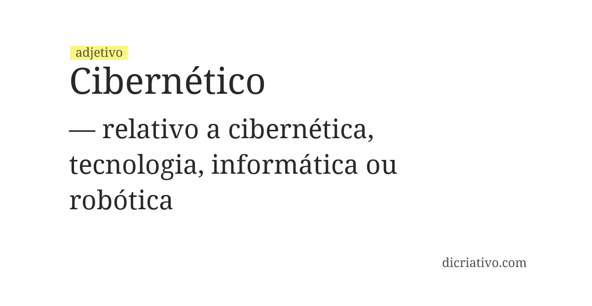 Significado de cibernético