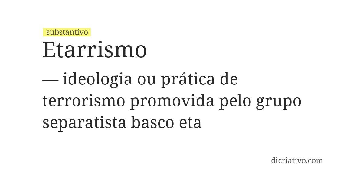 Significado de etarrismo
