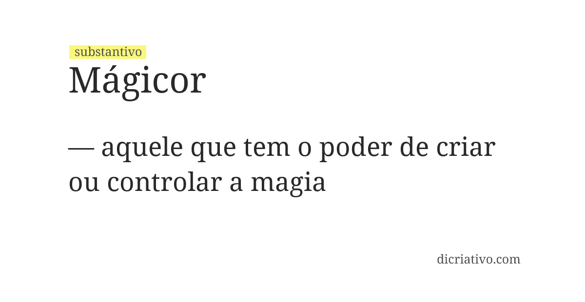 Significado de mágicor