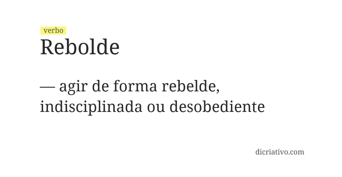 Significado de rebolde