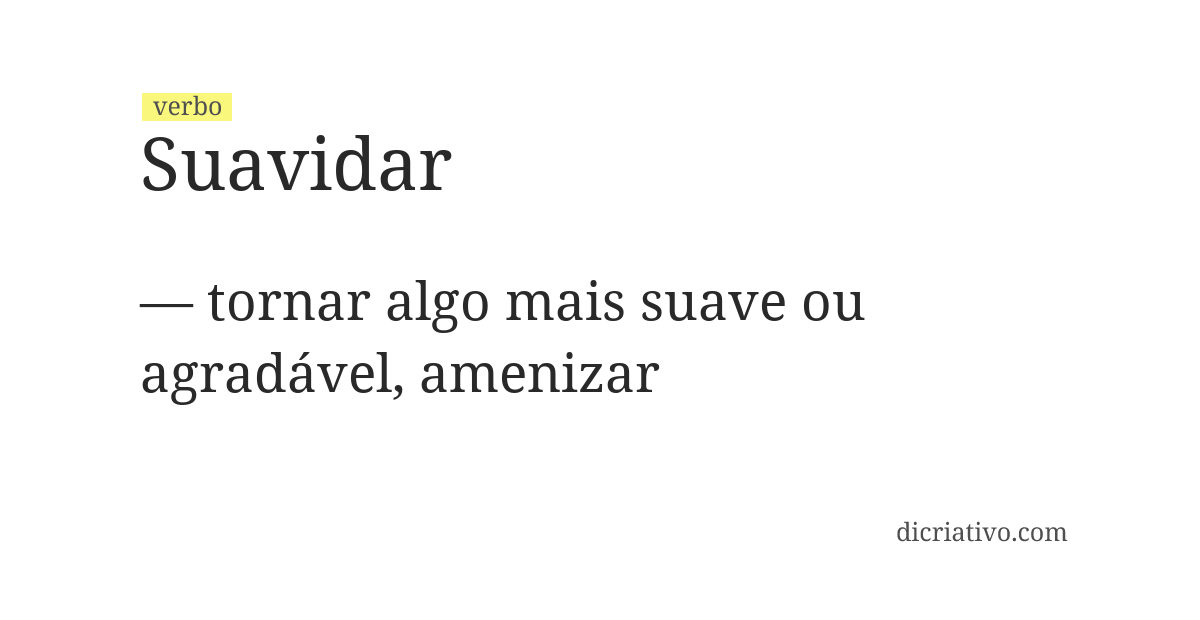 Significado de suavidar