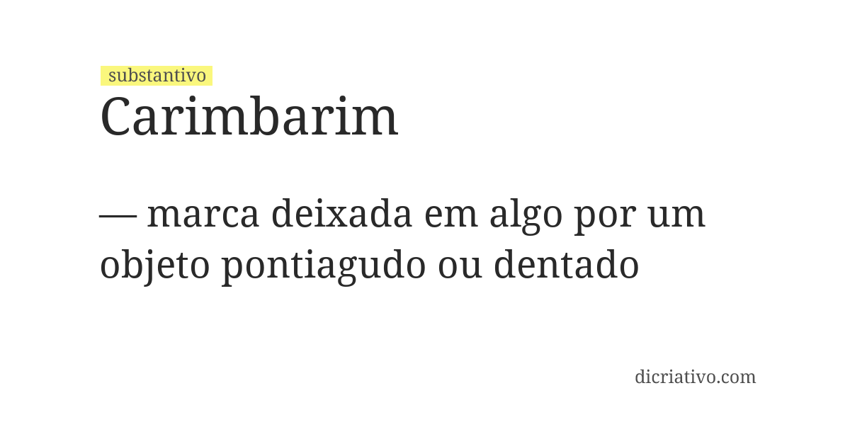 Significado de carimbarim