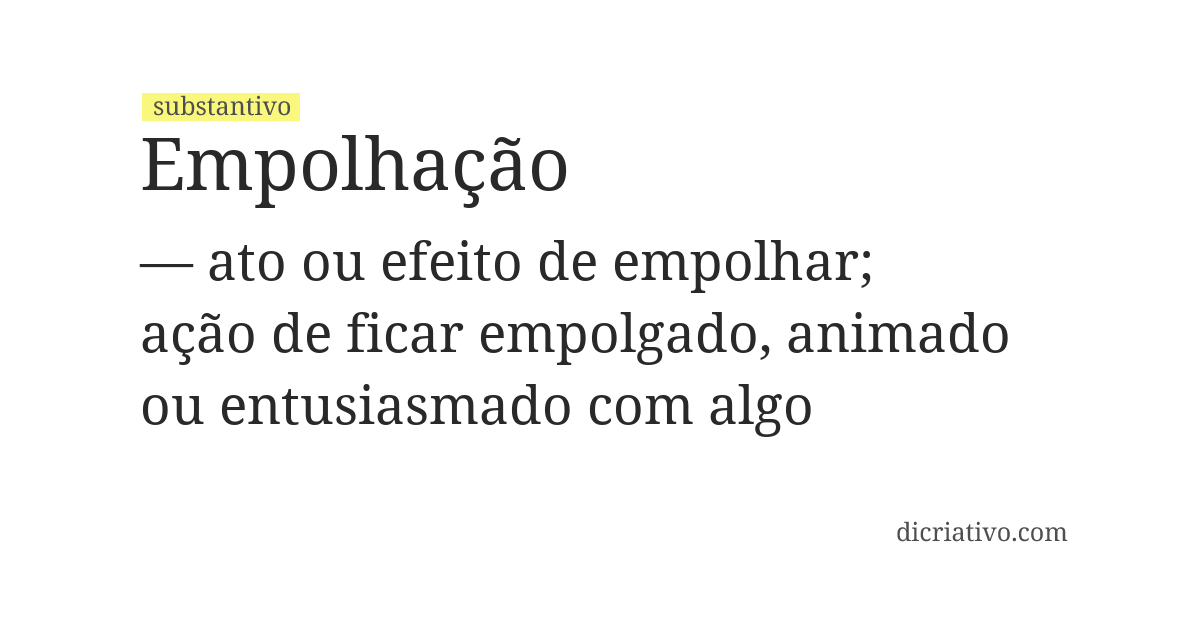 Significado de empolhação