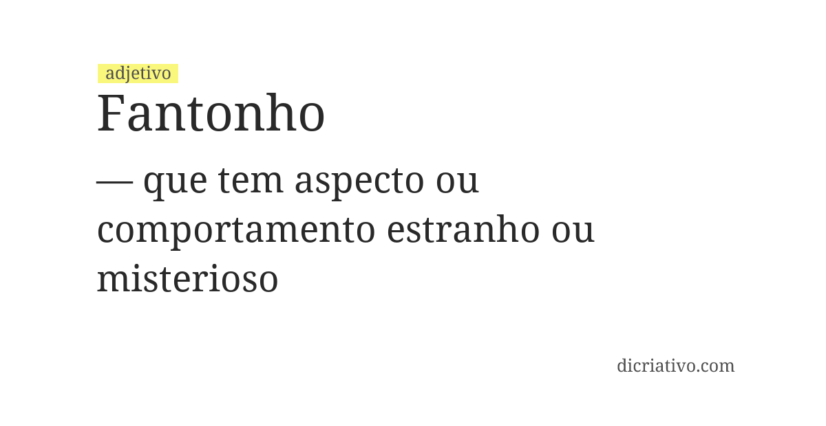 Significado de fantonho