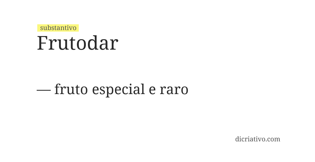Significado de frutodar