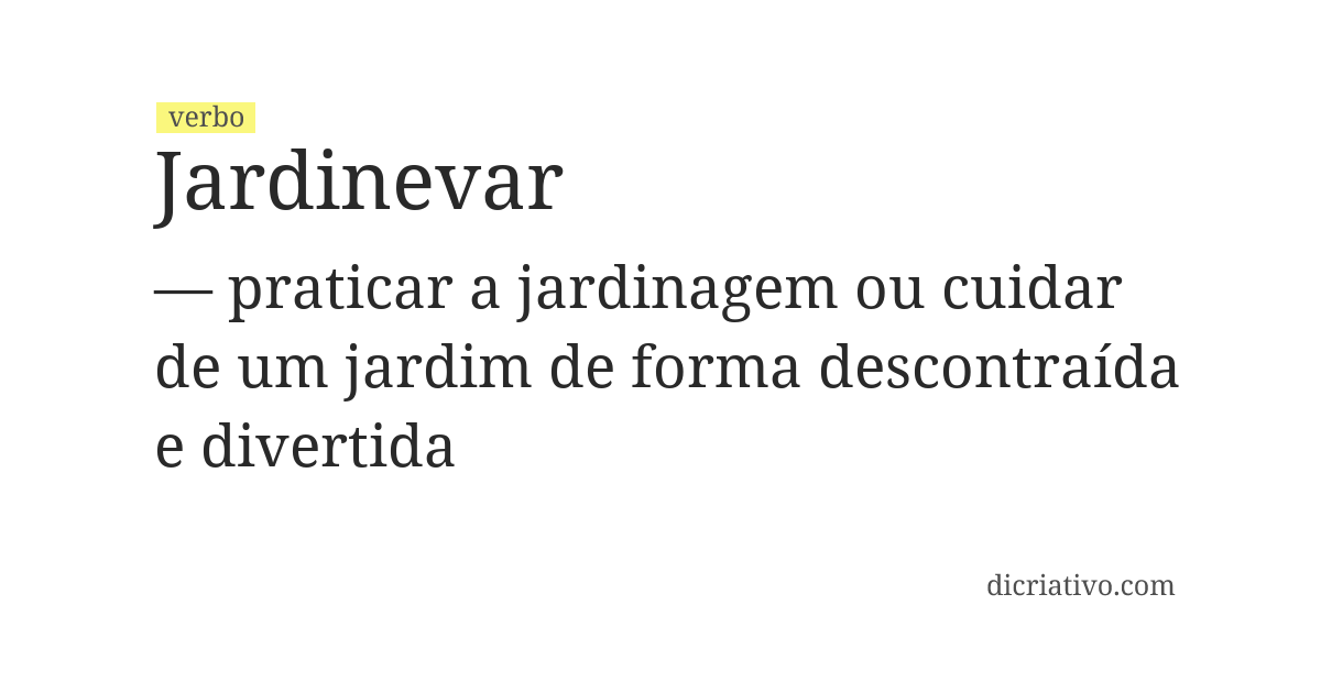 Significado de jardinevar