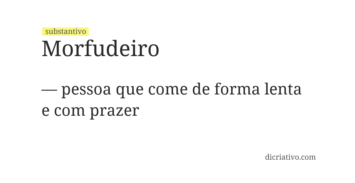 Significado de morfudeiro