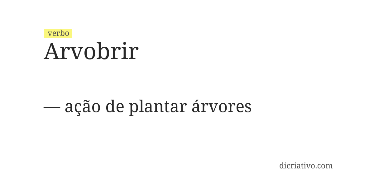 Significado de arvobrir