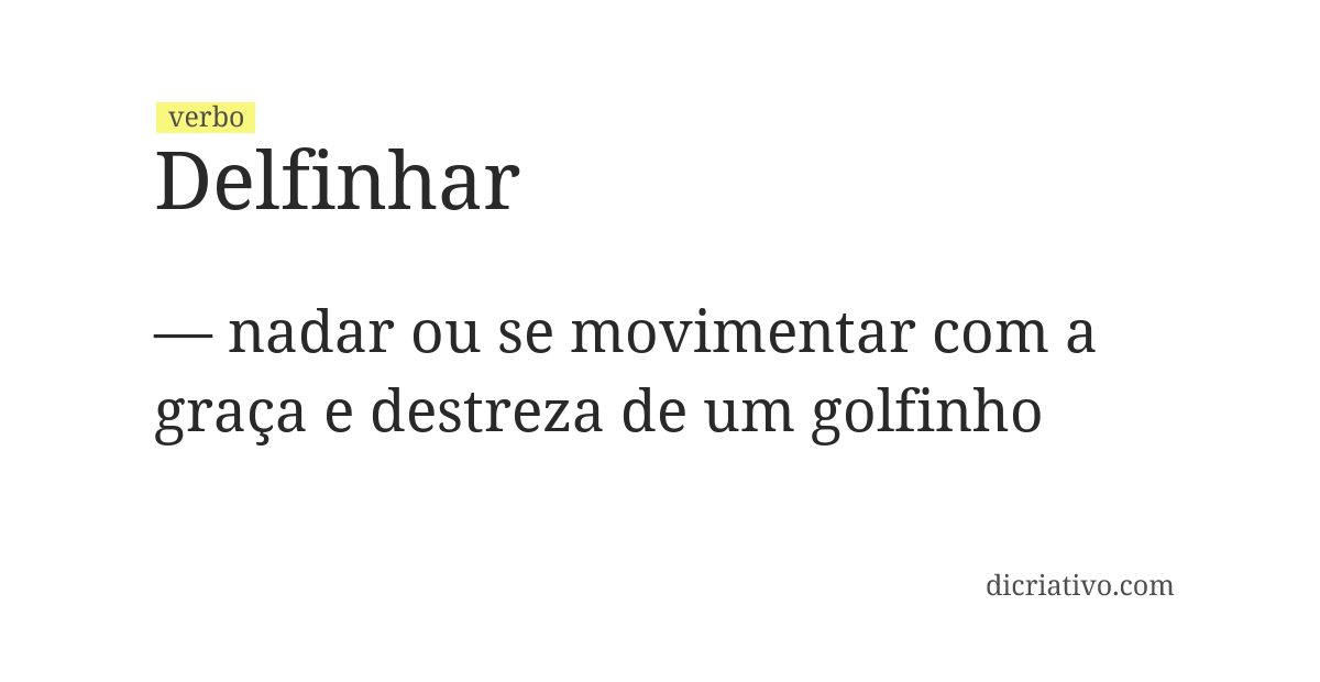 Significado de delfinhar