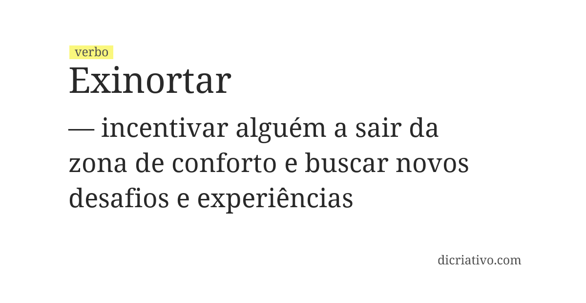 Significado de exinortar