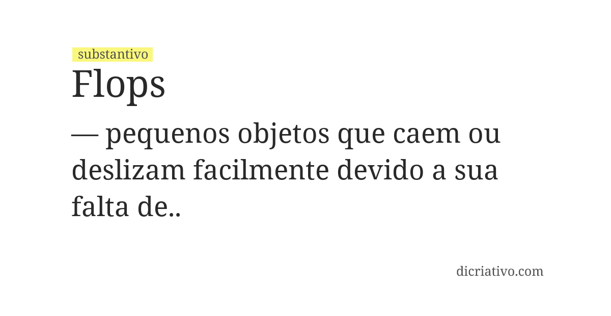 Significado de flops