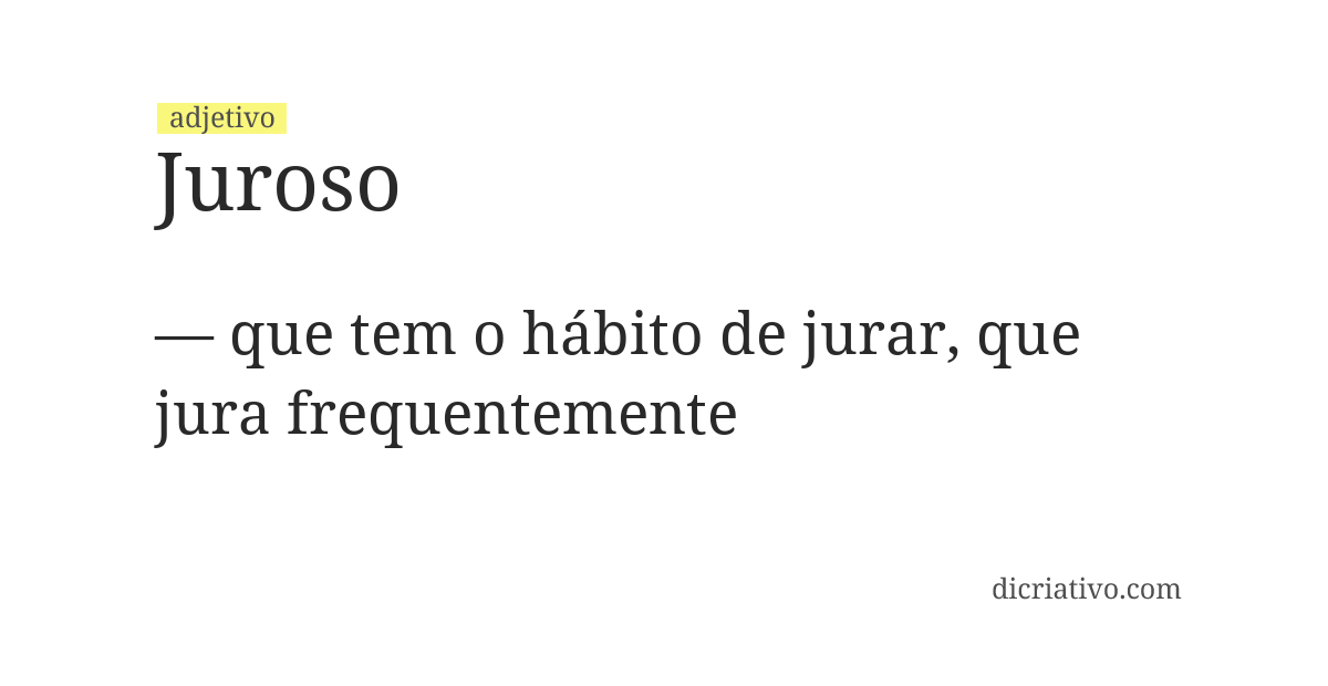 Significado de juroso
