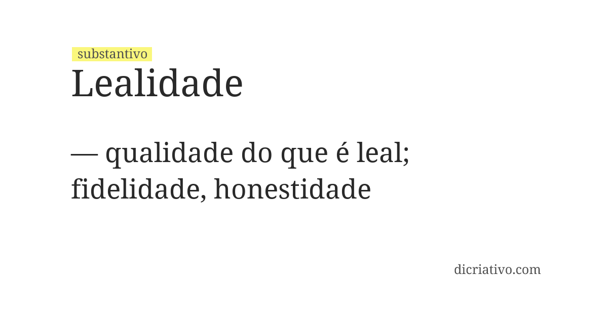 Significado de lealidade