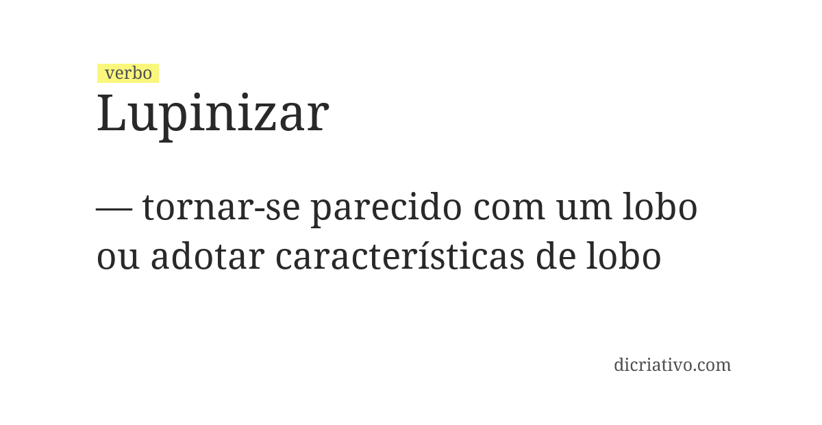 Significado de lupinizar
