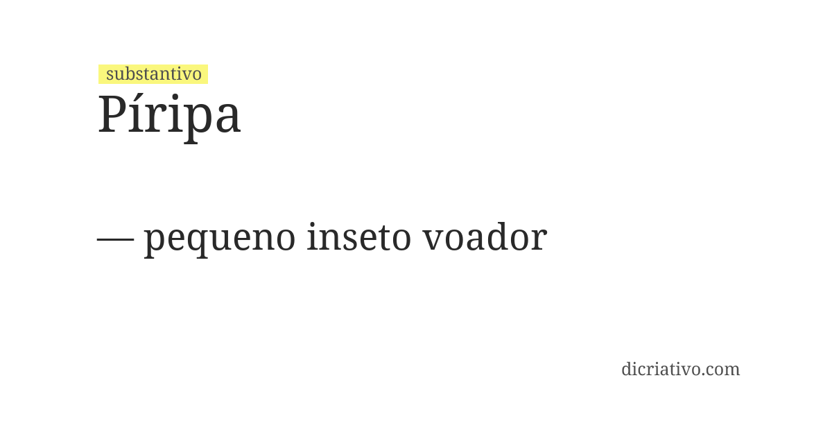 Significado de píripa