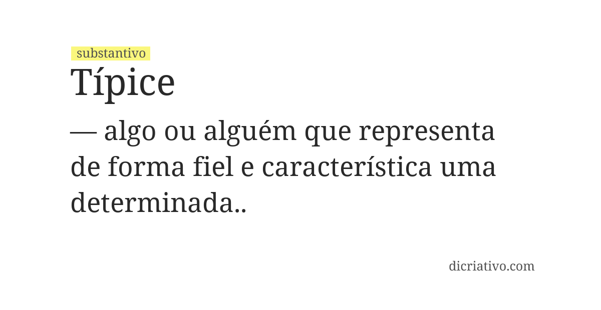 Significado de típice