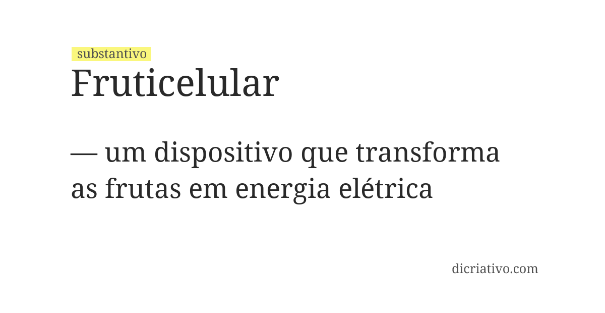 Significado de fruticelular