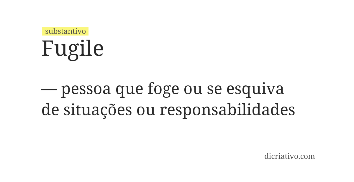 Significado de fugile