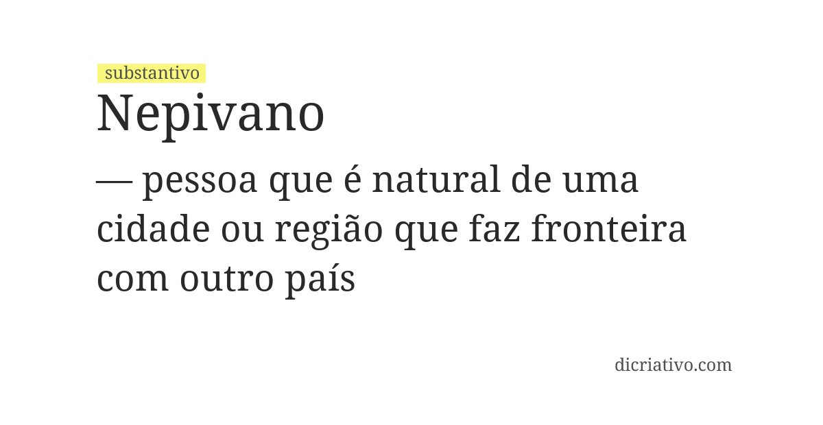 Significado de nepivano