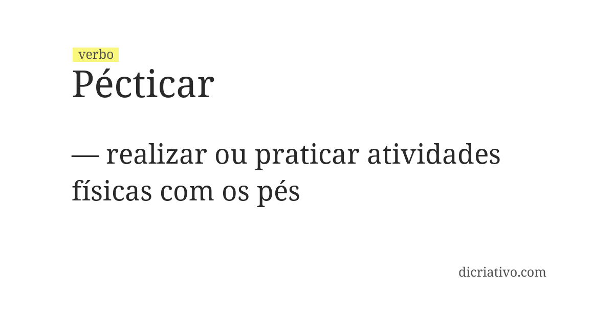Significado de pécticar