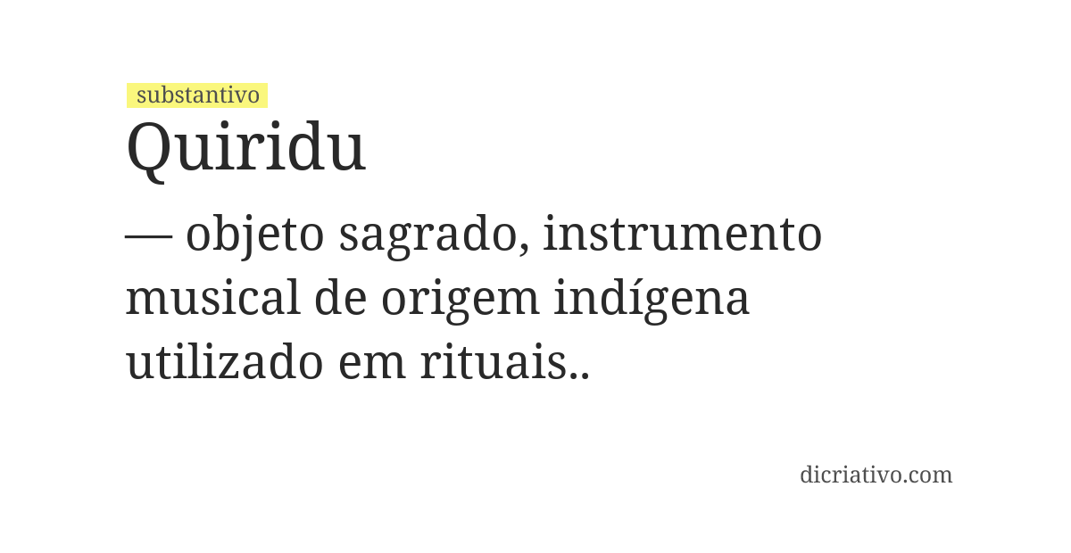 Significado de quiridu