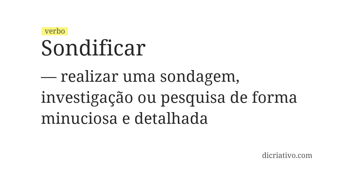 Significado de sondificar