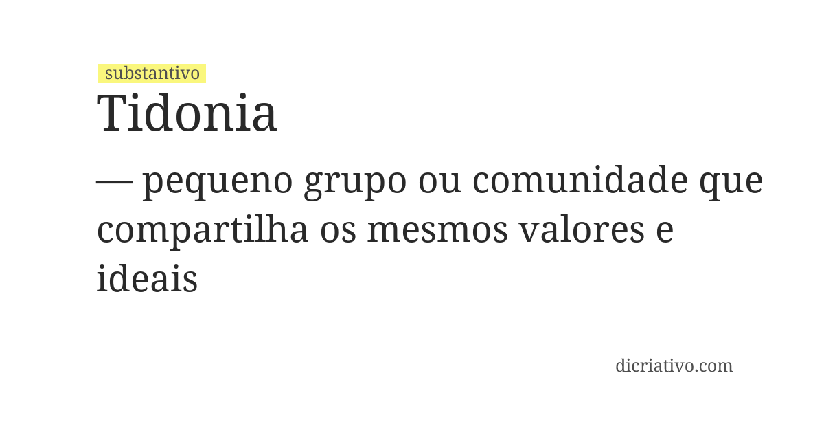 Significado de tidonia