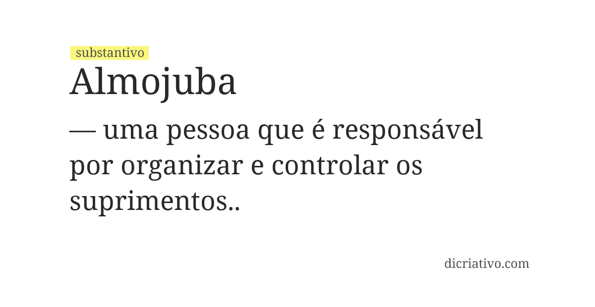 Significado de almojuba