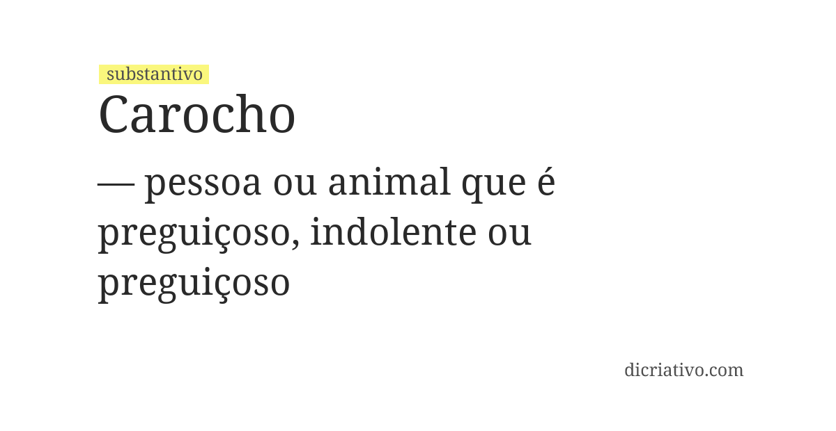 Significado de carocho