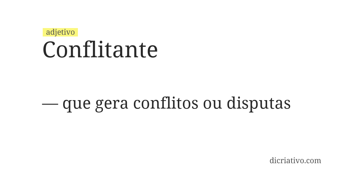 Significado de conflitante