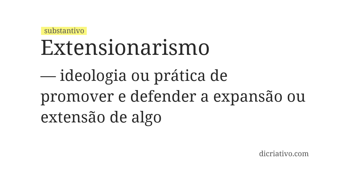 Significado de extensionarismo