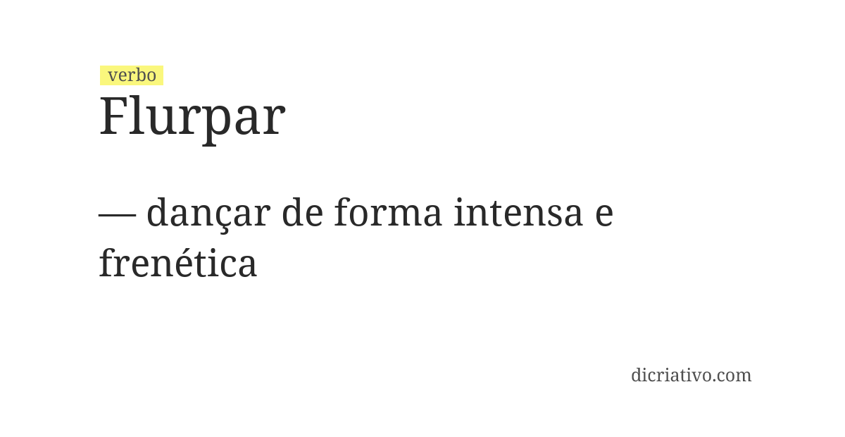 Significado de flurpar