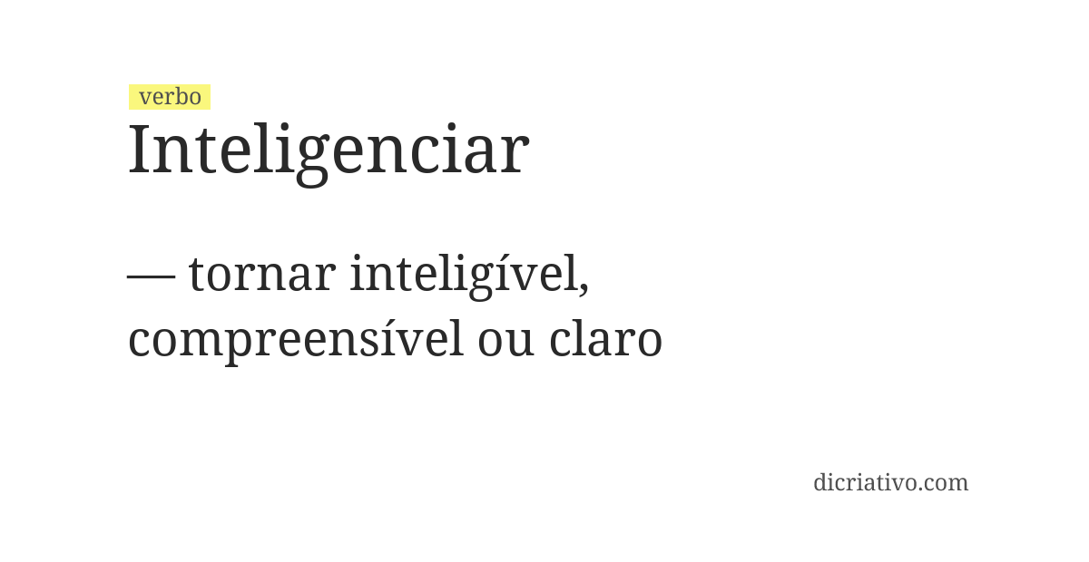 Significado de inteligenciar