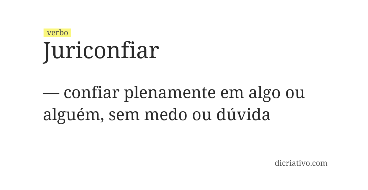 Significado de juriconfiar