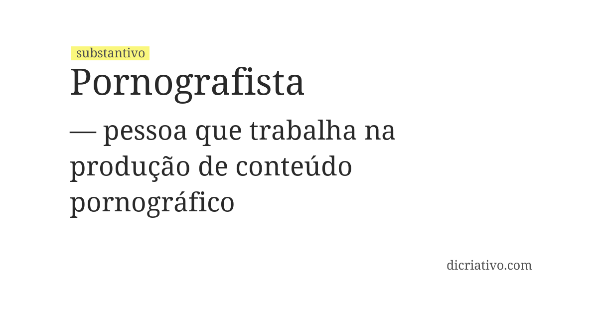 Significado de pornografista